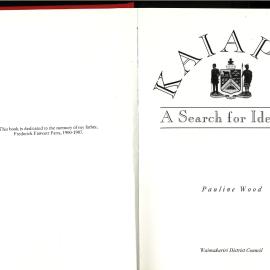Kaiapoi : a search for identity by Pauline Wood