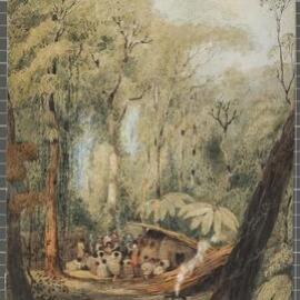 A tangi at Kopekehinga, Wairarapa. E Koro, the chief of Kaikokerri meeting some of the Huangaroa natives